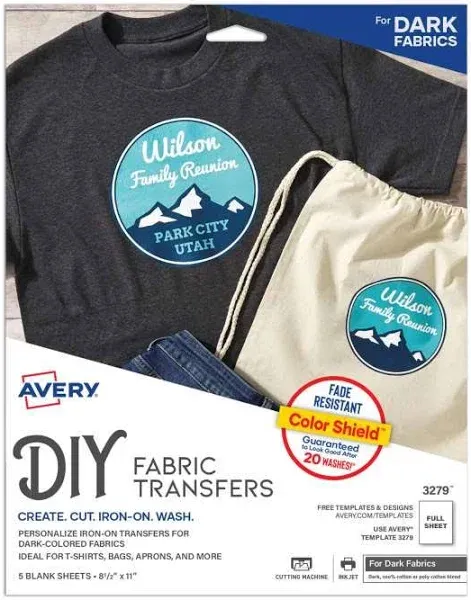 Avery Heat Transfers for Dark Fabric