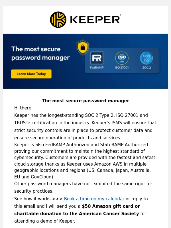 Keeper - Keeper is the most certified,tested and audited password manager