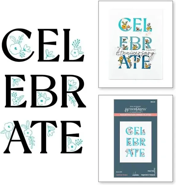 Spellbinders Celebrate Flowers Registration Press Plate