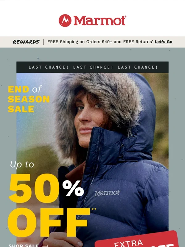Marmot - LAST CHANCE: Up to 50% Off + EXTRA 20%