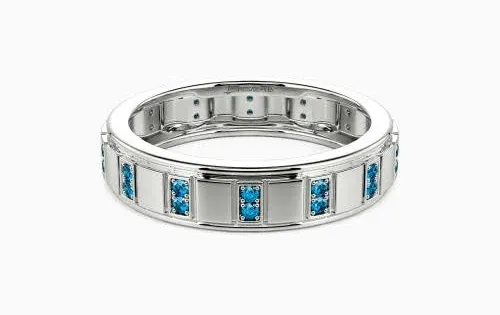 My Strength" Channel Set Men's Wedding Ring