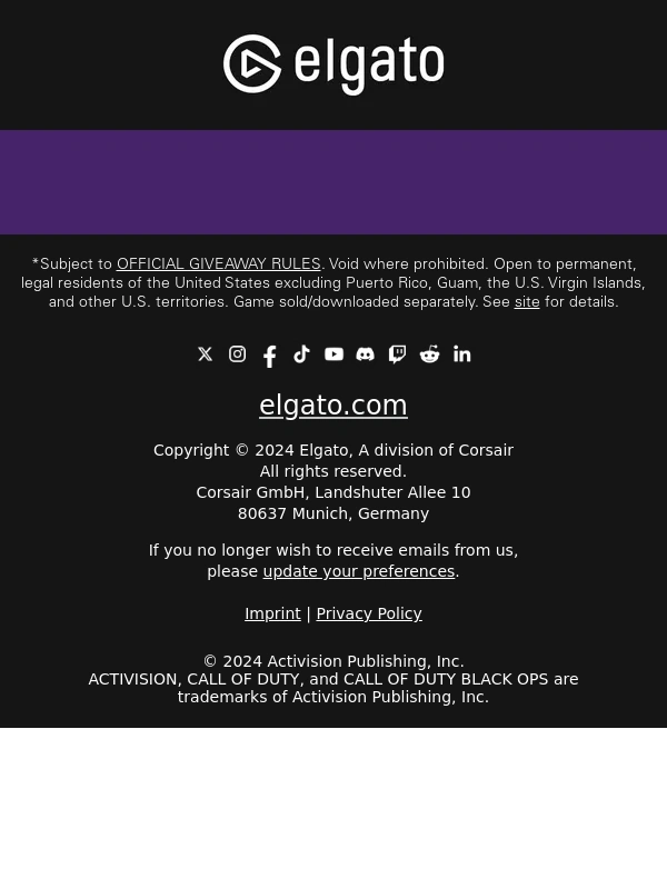 Elgato - Call of Duty: Black Ops 6 gear GIVEAWAY