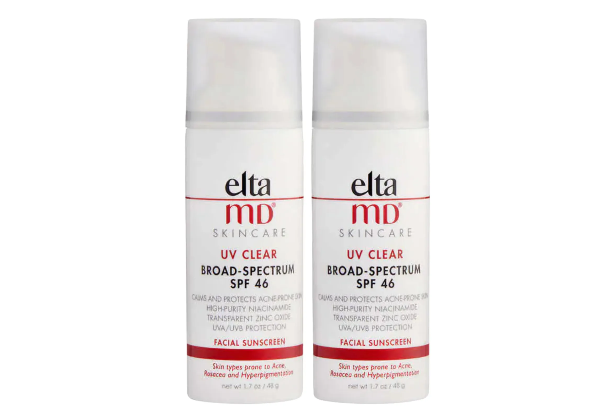 EltaMD Facial Sunscreen SPF 46, 1.7 oz 2-Pack