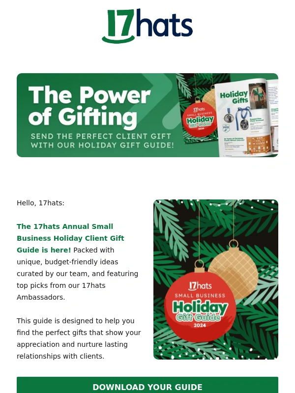 17hats - ? Download Our Holiday Gift Guide – Get Ready to Wow Your Clients! ?