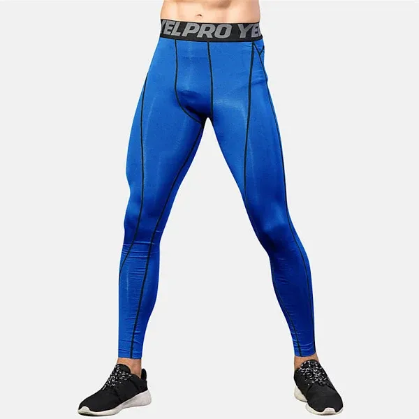 Men's High Waist Compression Leggings with Pockets