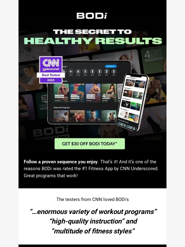 BODi by Beachbody - I'm gonna let you in on a little secret to getting healthy results