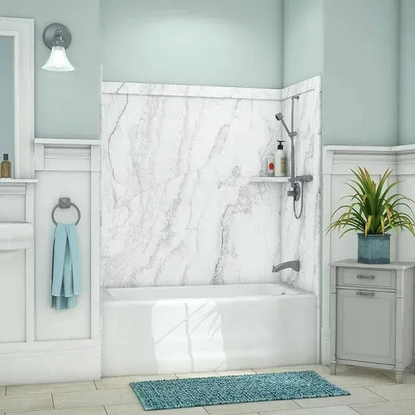 FlexStone® Elite 60"W x 32"D x 60"H Calypso Bathtub Wall Surround (3-Piece)