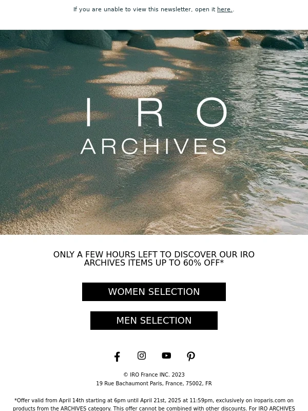 IRO - IRO ARCHIVES | Final hours