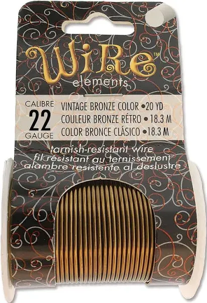 The Beadsmith Wire Elements 22 Gauge Vintage Bronze