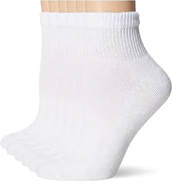 $8.19: 6-Pack Hanes Women's Ultimate Comfort Toe Seamed Ankle Socks (White) at Amazon