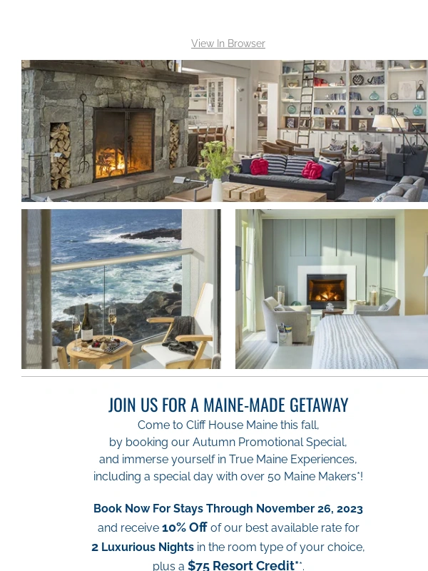 Cliff House Maine - Make Maine Your Fall Destination