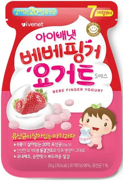Ivenet Bebe Finger Yogurt Strawberry 20g
