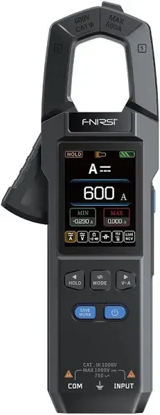 FNIRSI FNIRSI DMC-100 DC AC 600A Current Clamp Meter 10000 Counts Digital Multimeter USB Charger Amperimetric Clamp Electrician Tools