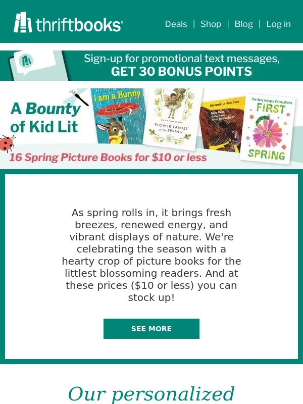 Thrift Books - 16 Spring Kids' Picture Books for $10 or Less
