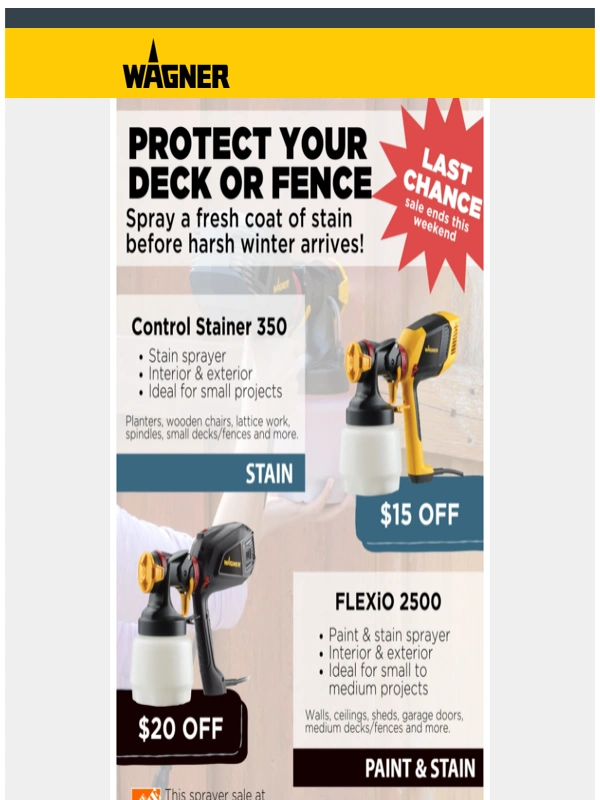 Wagner - Protect your deck or fence before winter arrives