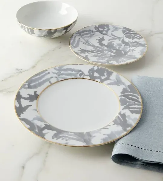 Neiman Marcus 12-Piece Seaport Grey Dinnerware Set