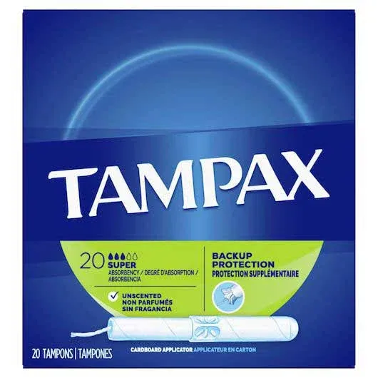 Tampax Cardboard Super Tampons