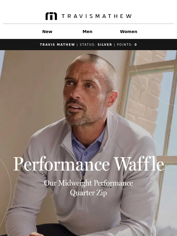 Travis Mathew - Introducing the Performance Waffle Quarter Zip