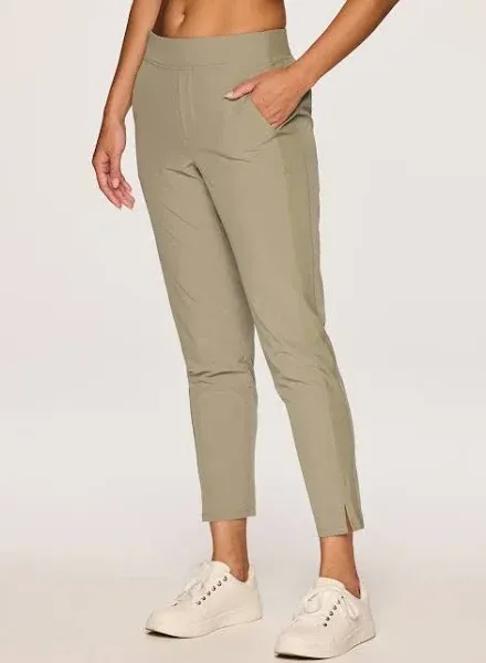 Rbx Women's Ankle Pant Quick Drying Lightweight Stretch Woven Flat-Front Straight Leg Pants