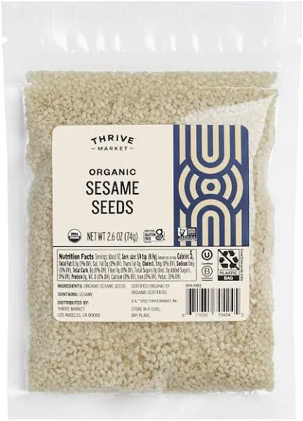 Thrive Market Organic Sesame Seeds 2.6 Oz Packet