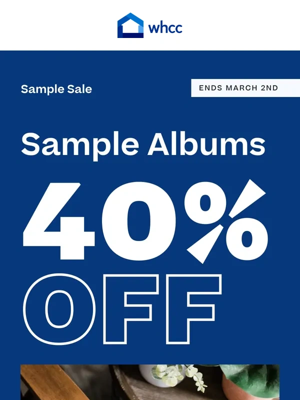 WHCC - 40% Off Sample Albums
