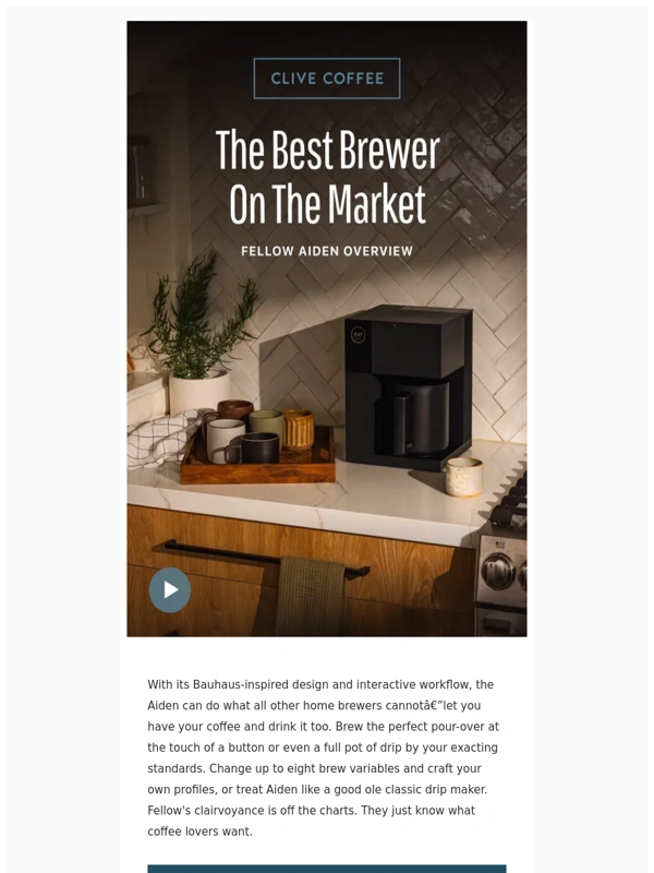Clive Coffee - Revolutionize Your Coffee Experience With the Fellow Aiden ☕