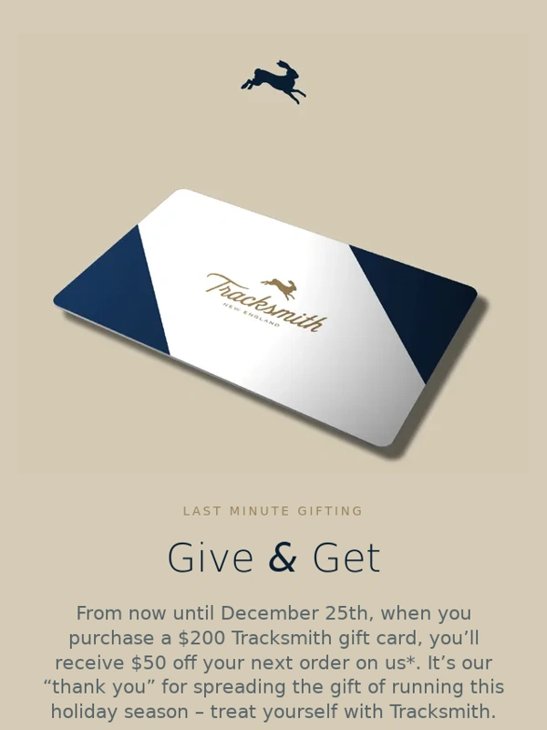 Tracksmith - Give & Get