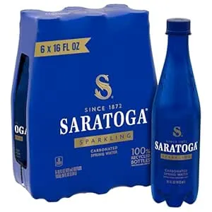 6-Pack 16-Oz Saratoga Sparkling Spring Water $4.88 w/ S&S + Free Shipping w/ Prime or on $35+