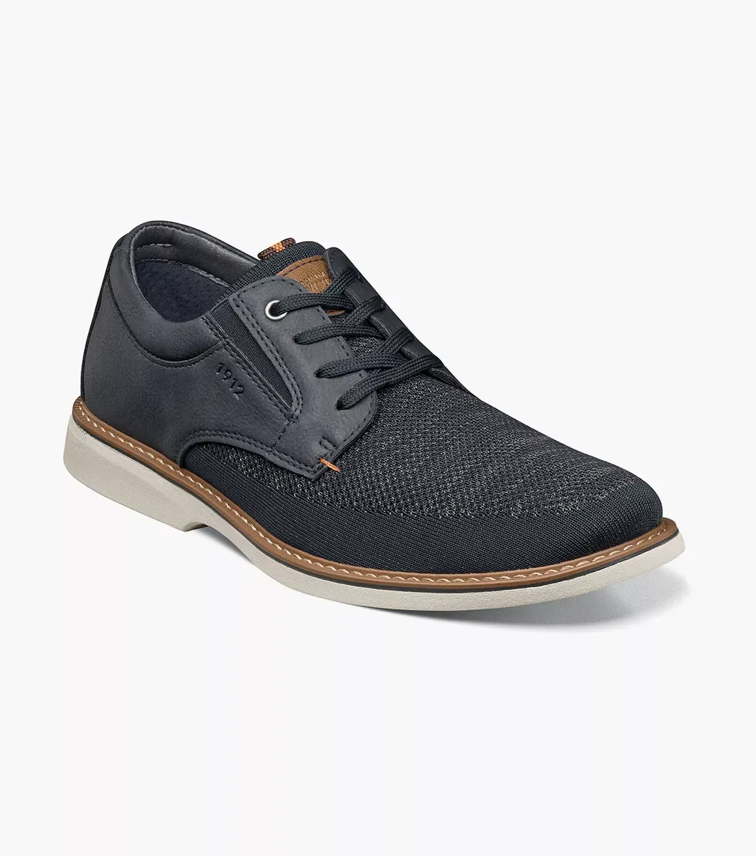 Nunn Bush Shoes Otto Knit Plain Toe Oxford Navy Multi Size 8.5