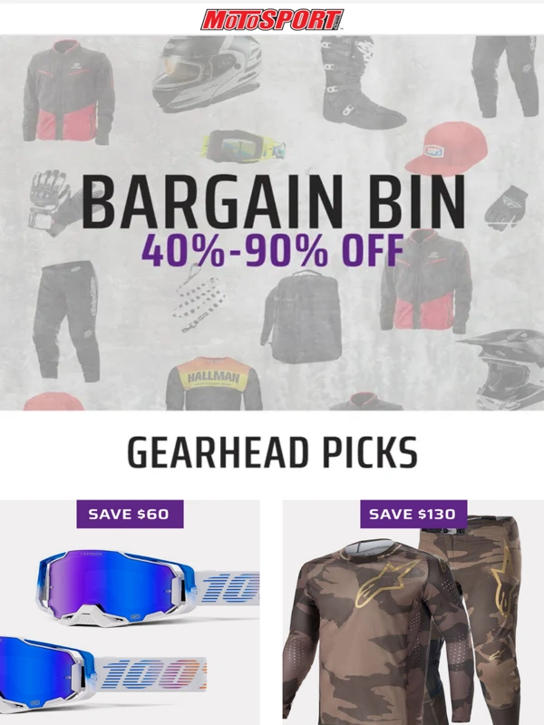 MotoSport - Take 40-90% Off Our Best of Sale