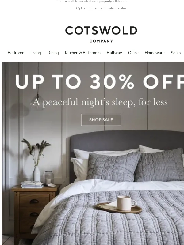 The Cotswold Company - UP TO 30% OFF | Bedroom sale is now on