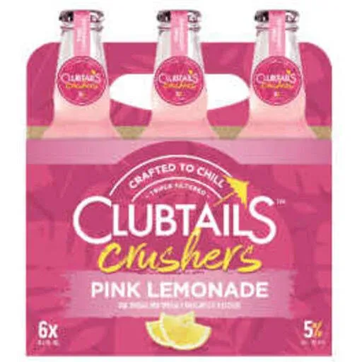 Clubtails Crushers Pink Lemonade 24 Pack/11.2 oz Bottles