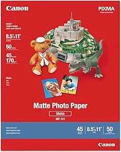 Canon Matte Photo Paper, 8.5x11", 50 Sheets $5.99