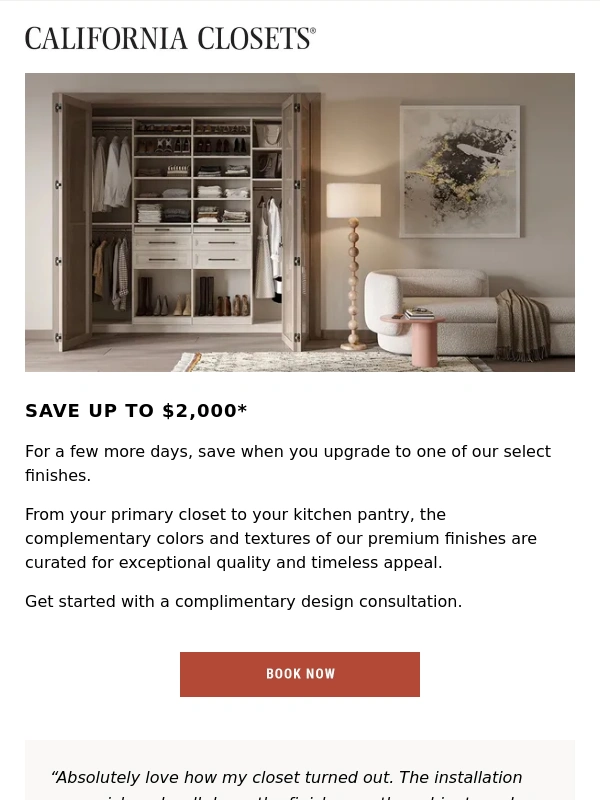 California Closets - This offer ends soon