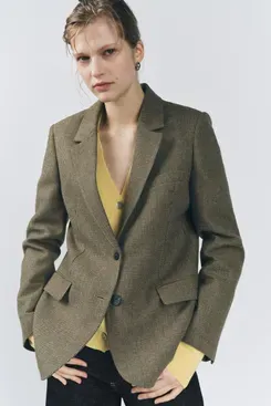 Zara Checkered Blazer ZW Collection