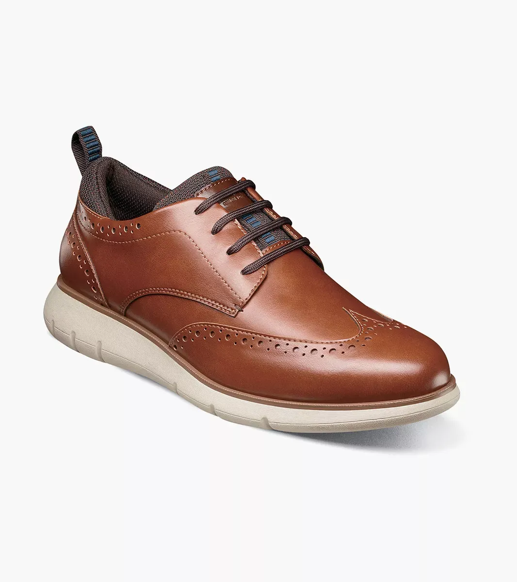 Nunn Bush Shoes Stance Wingtip Oxford Cognac Multi Size 8
