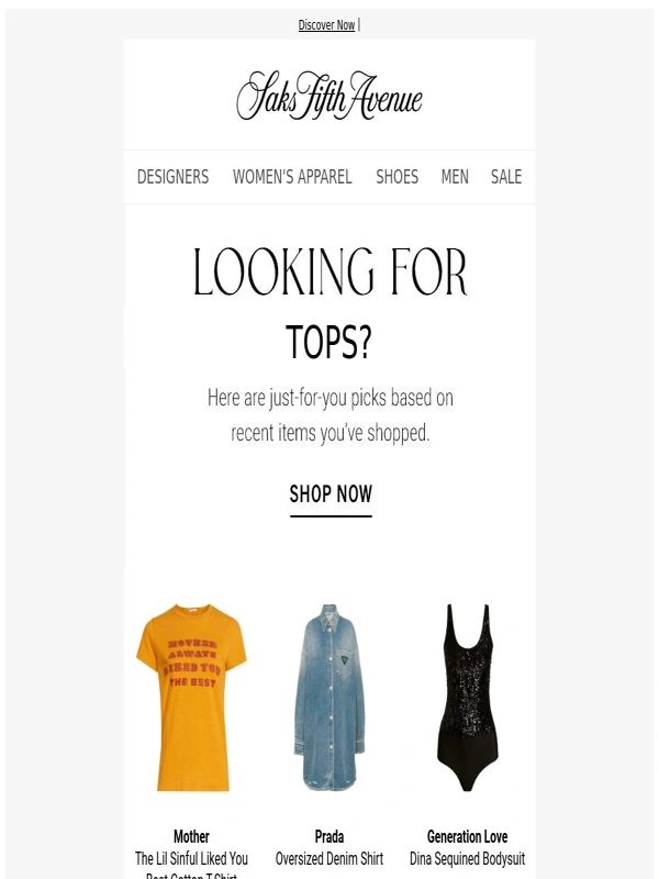 Saks Fifth Avenue - Tops we think you'll love