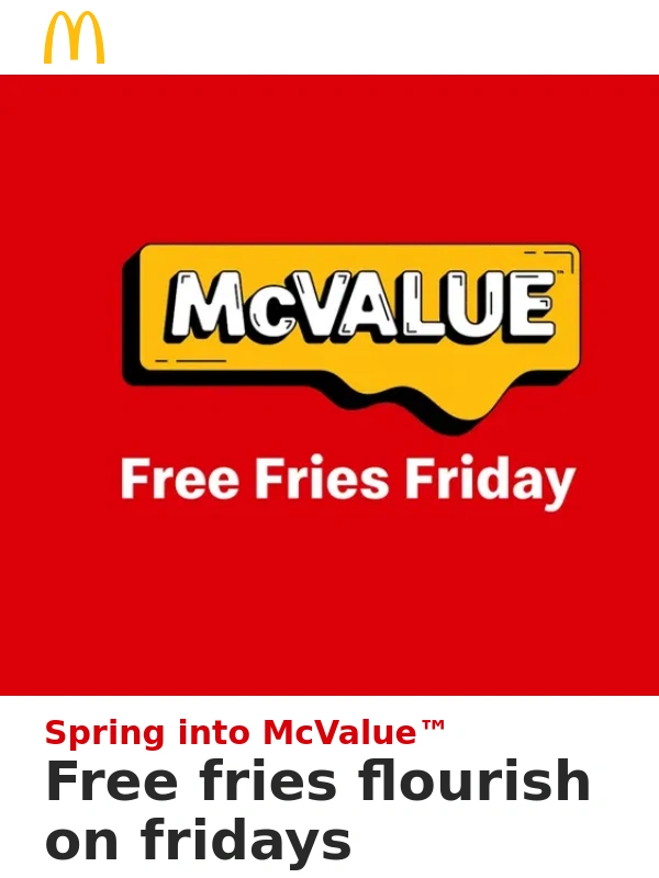 Mcdonalds - April showers bring free fries ?