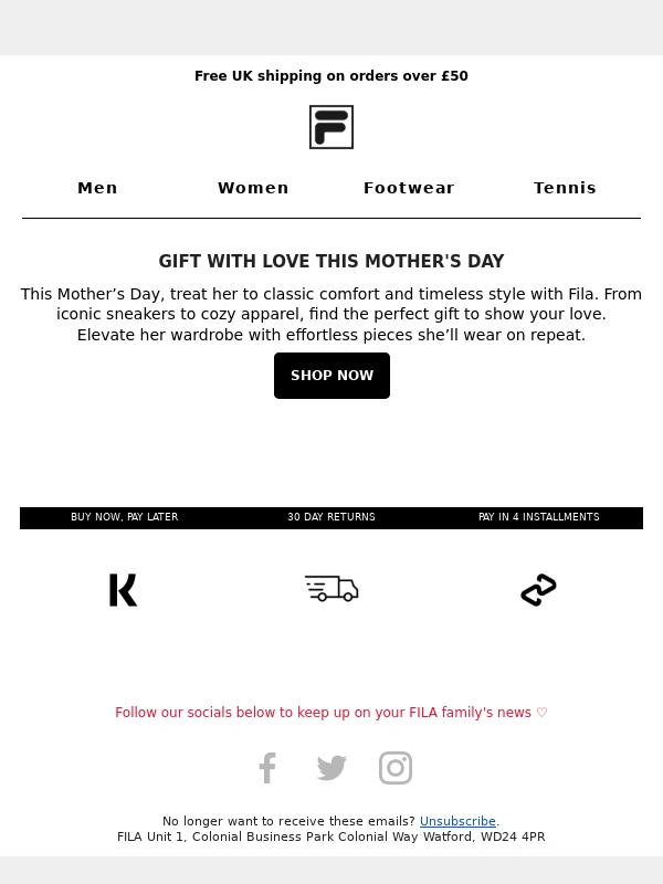 FILA - MOTHER'S DAY GIFT GUIDE ?