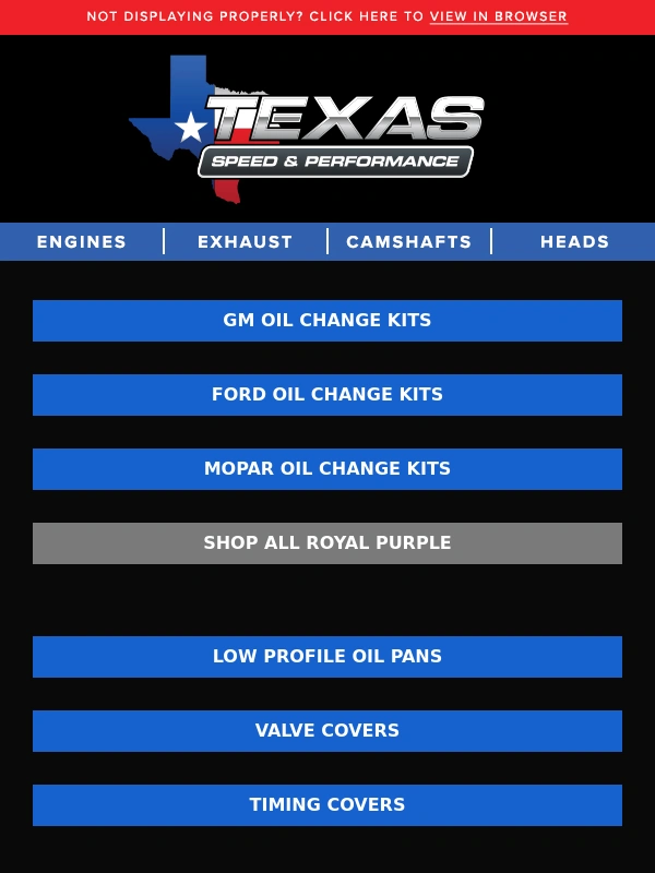 Texas Speed and Performance - Now Offering Royal Purple Oil & Fluids! Get Sneak Peek At Our New Build Series!