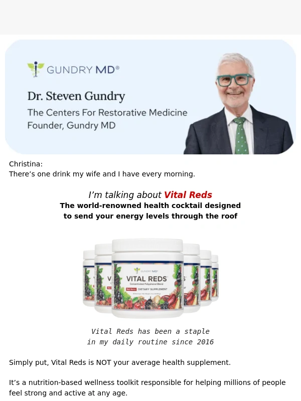 Gundry MD - My wife and I drink this daily (57% off)