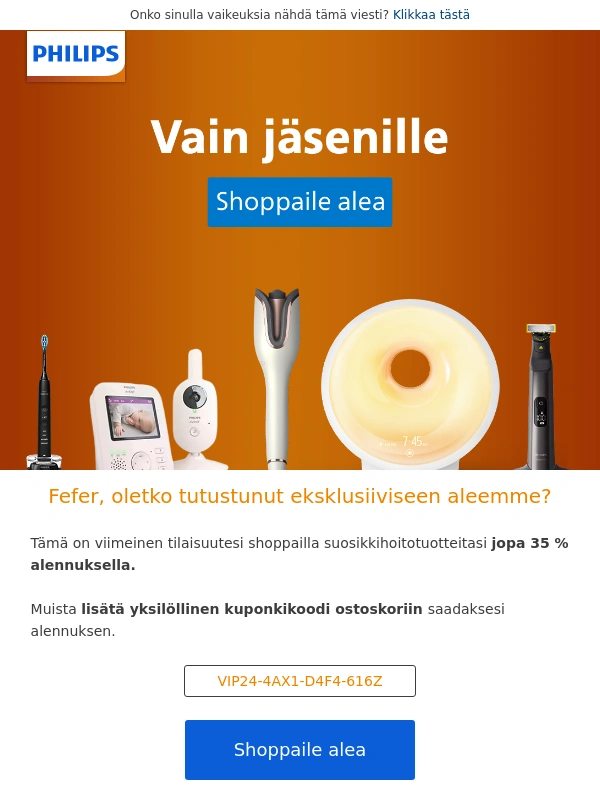 Philips - ⏰ Jopa –35 % | Viimeinen tilaisuus