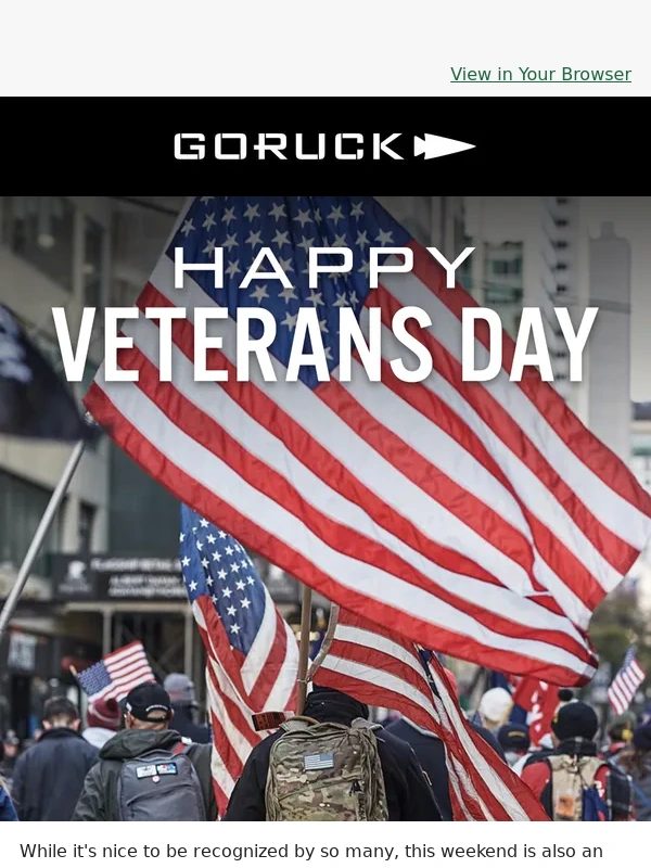 GORUCK - Happy Veterans Day  ??
