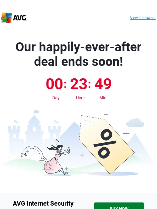 AVG - ? The End (almost): 60% savings on 2 years of AVG Internet Security