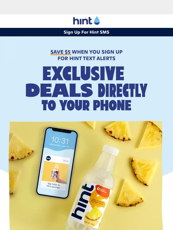 Hint Water - This is your invitation to be the first to know