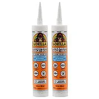 2-Pack Gorilla Waterproof Caulk & Seal Silicone Sealant 10oz