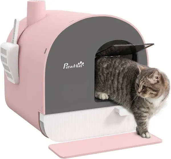 PawHut Cat Litter Box with Lid