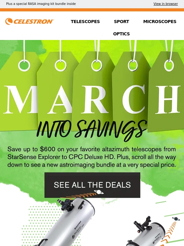 Celestron - It's March...and these savings are madness ?