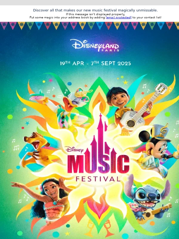 Disneyland Paris - You won't want to miss our new Disney Music Festival ?