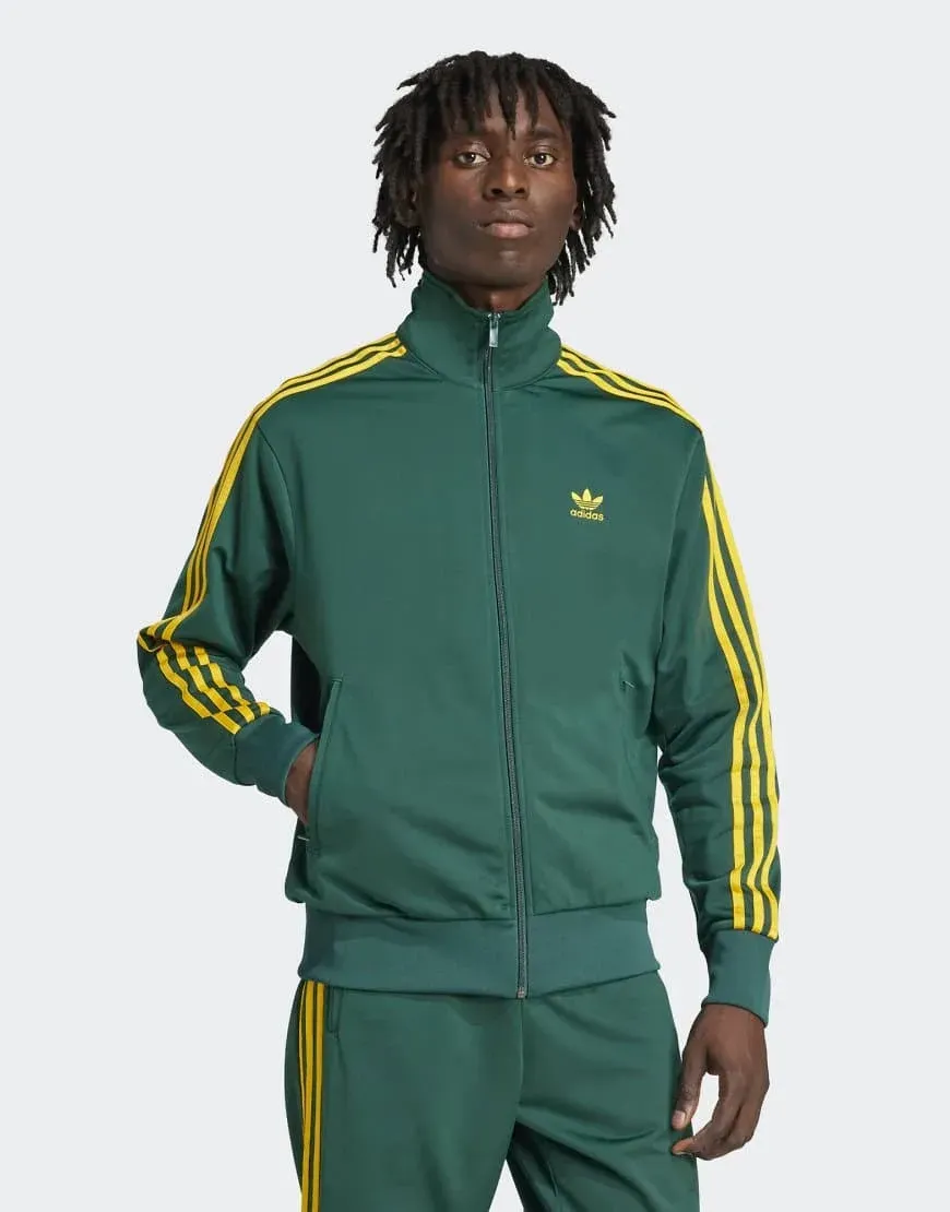 Adidas Originals Firebird Track Top in Green and Yellow